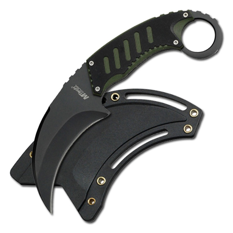 Mtech Usa Robust Tactical 7In Karambit & Tan G10 Grip W Sheath For Iwb, Boot,