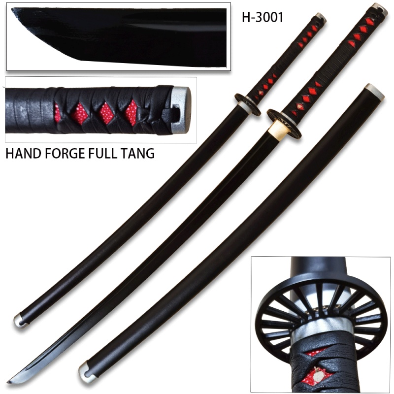 Tanjiro Kamado Black Nichirin Sword Katana