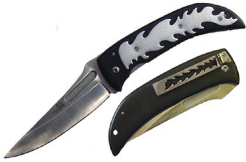 Measures Flame Knife In Black