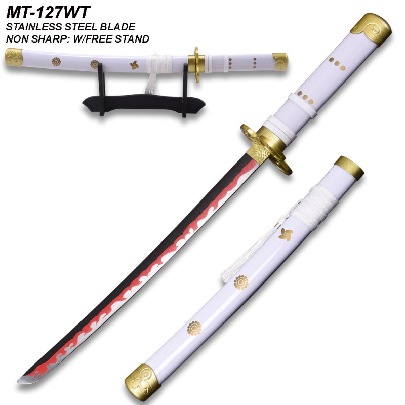 One Piece Roronoa Zoro Ame No Habakiri Katana Sword Cosplay 16.5" Blade Not Sharp