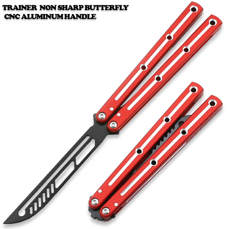 Cnc Siren Model Non-Sharp Professional Trainer - Butterfly Red Handle