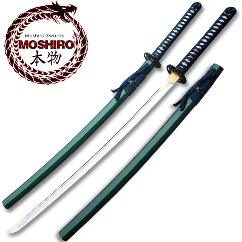 Moshiro 1095 High Carbon Steel Green Scabbard