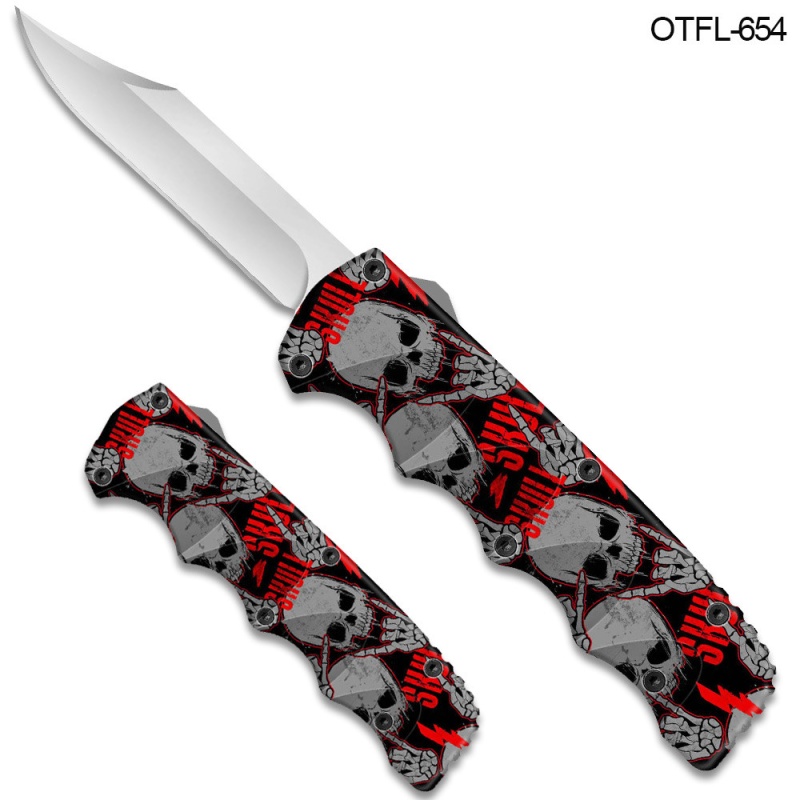 Demon OTF Kalashnikov Style Drop Point Blade Sliver