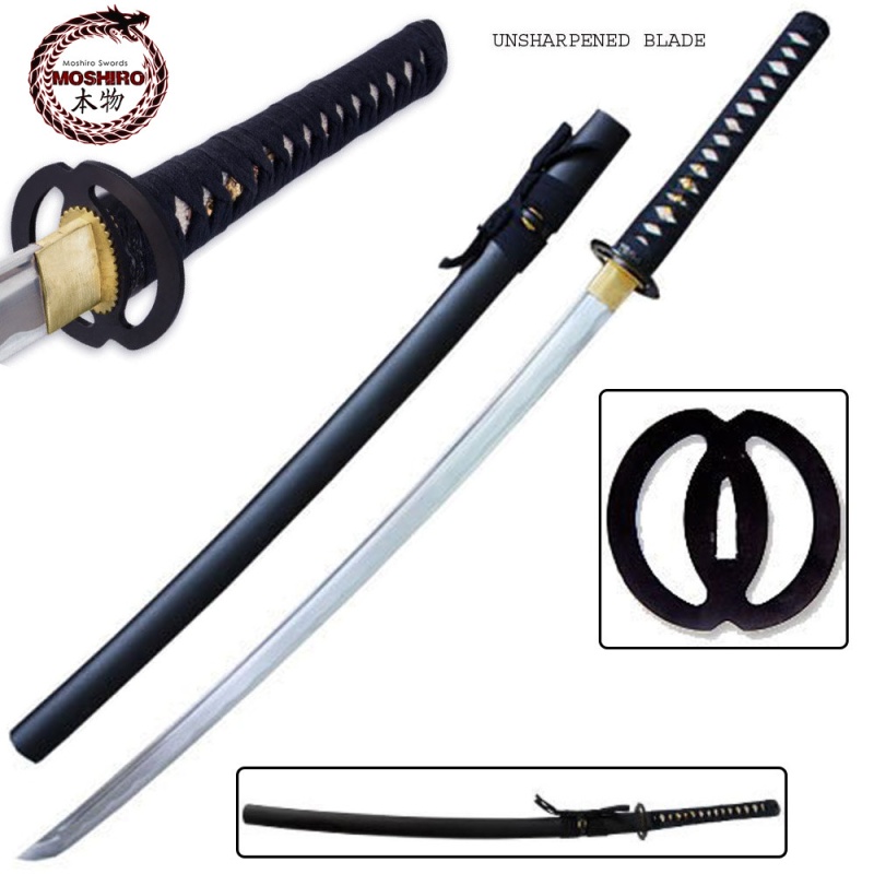 Moshiro High Carbon Steel Unsharpened Iaito Katana