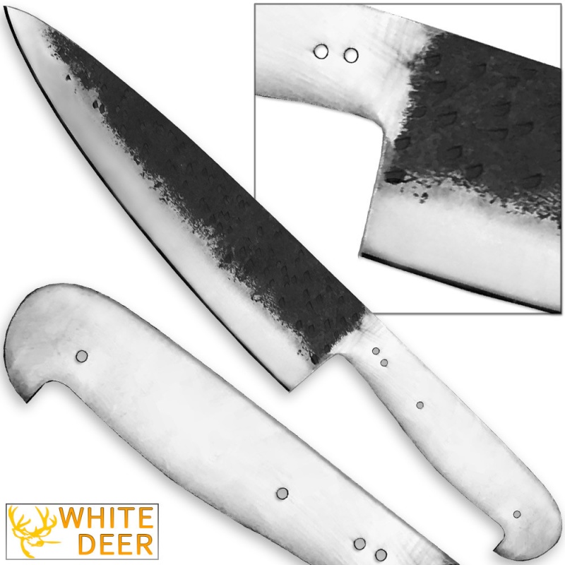 White Deer 1095 Forged Steel 12in Blank Knife