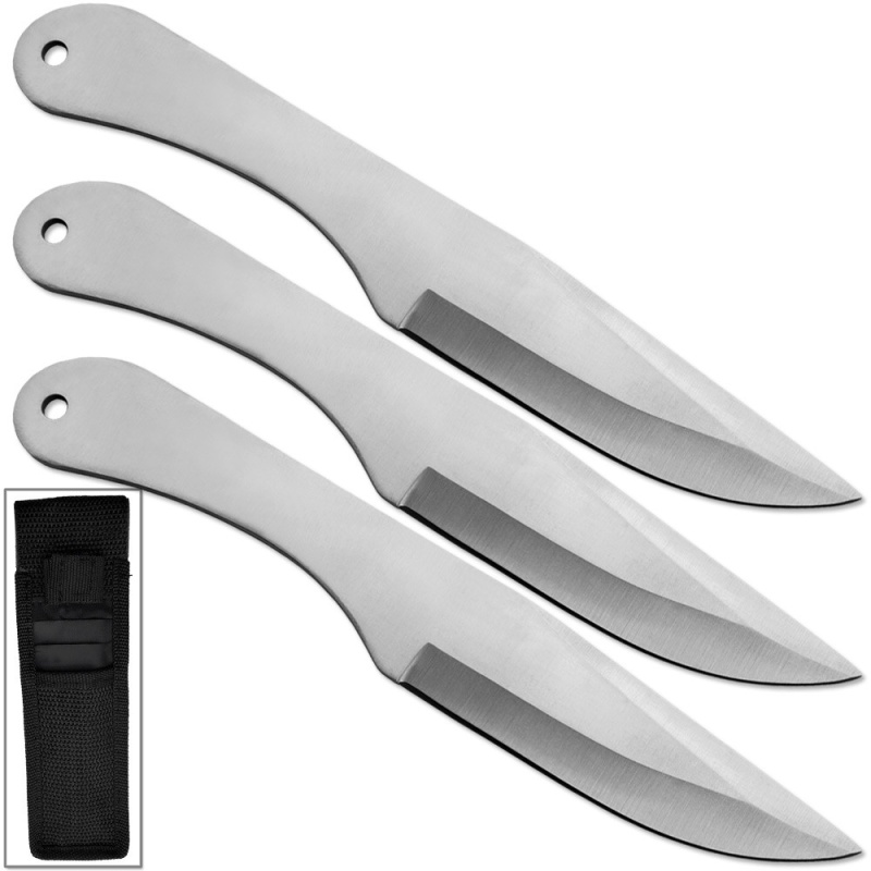 Jack Ripper Throwing Knives 3Pcs Set Very Sharp! 6In Overall Heat Treated