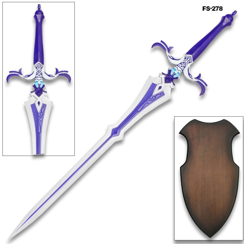 Game Genshin Impact Sacrificial Purple Sword Cosplay