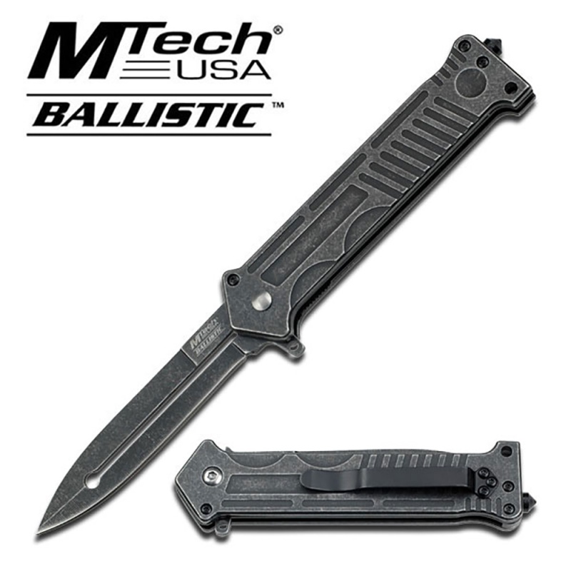 Mtech Usa Stone Wash Spring Assisted Knife