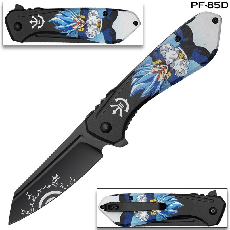 Super Saiyan Vegeta Spring Assist Pocket Knife