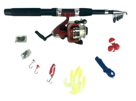fishing rod reel combo with fishing spoon fishing spinner set
