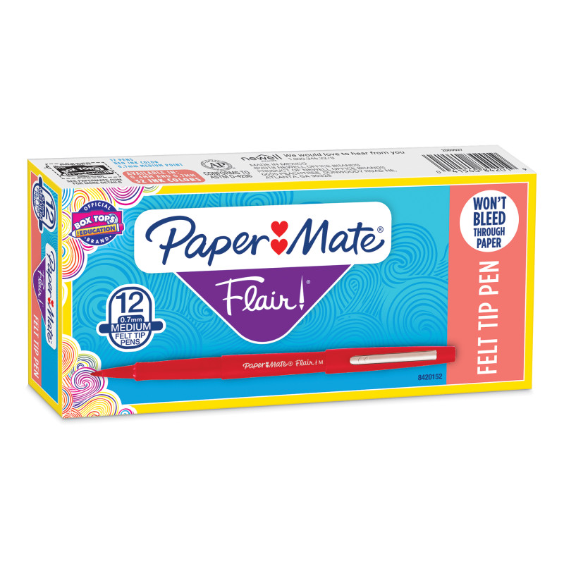 Paper Mate® Flair Candy Pop Felt-Tip Pens, Medium Point , 0.7 mm, Assorted  Colors, Pack Of 36