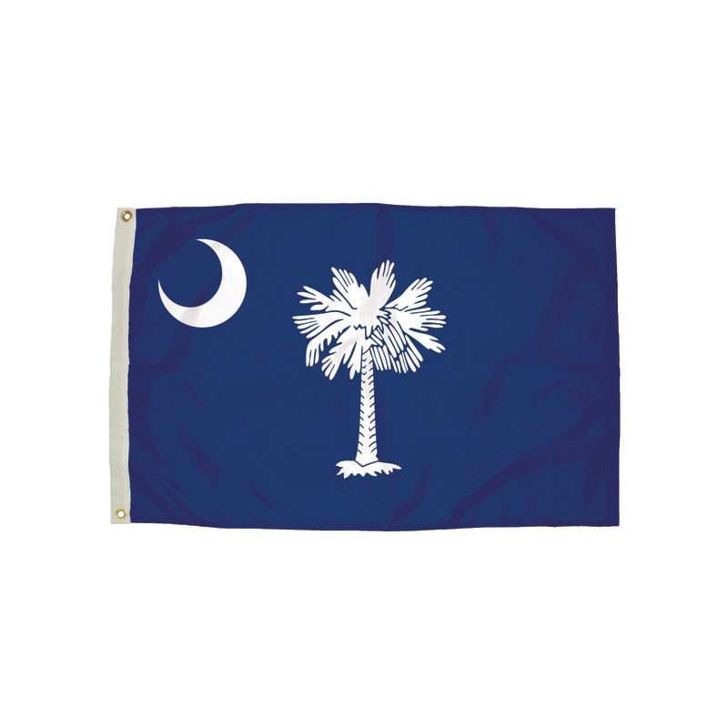 3X5 Nylon South Carolina Flag Heading & Grommets