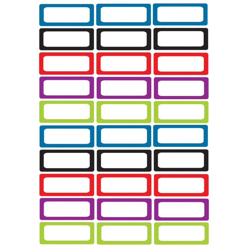 Die Cut Magnets Assorted Solid Color Nameplates