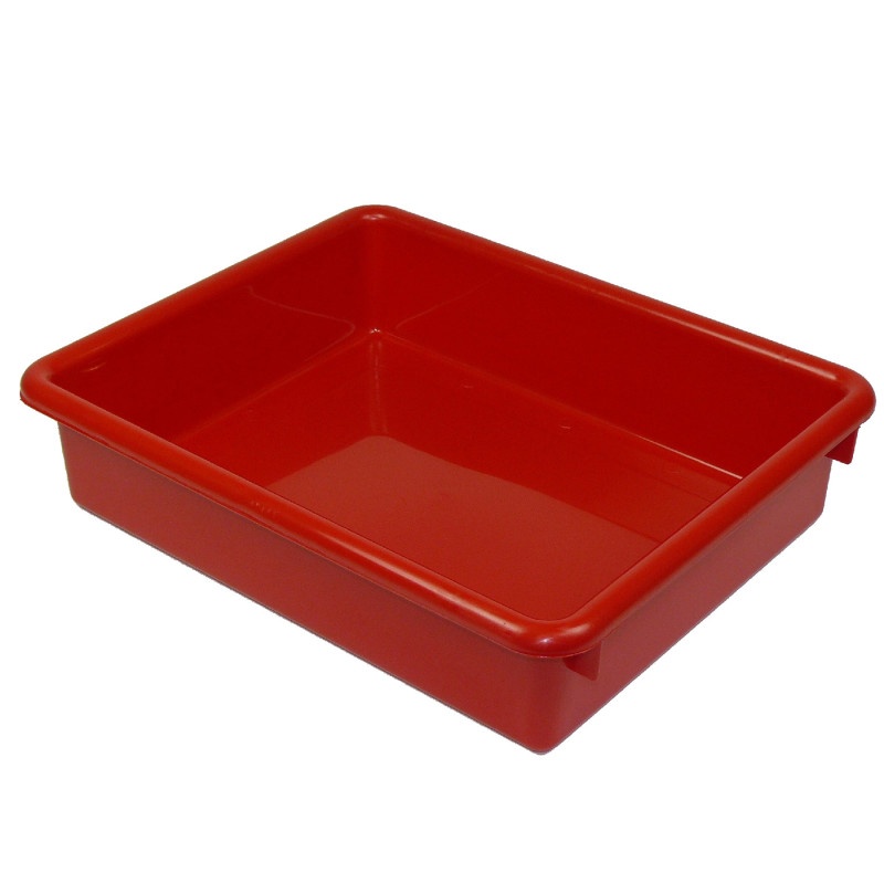 3In Red Stowaway Letter Tray