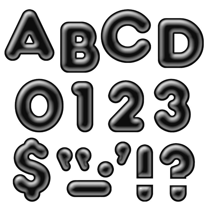 Ready Letters 4Inch 3-D Black