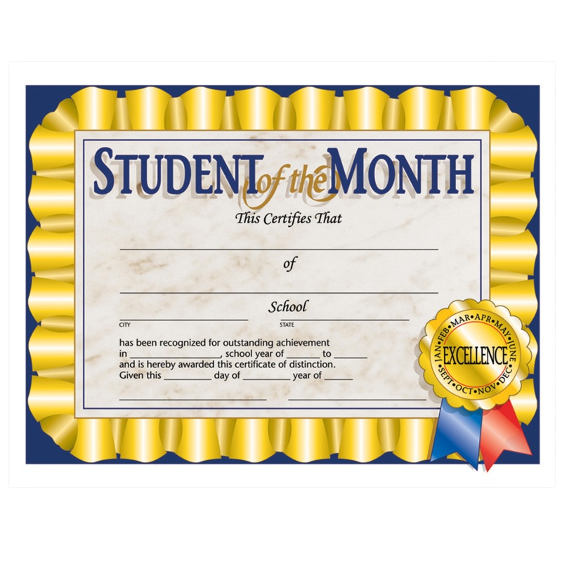 Student Of The Month 30/Pk 8.5 X 11 Certificates