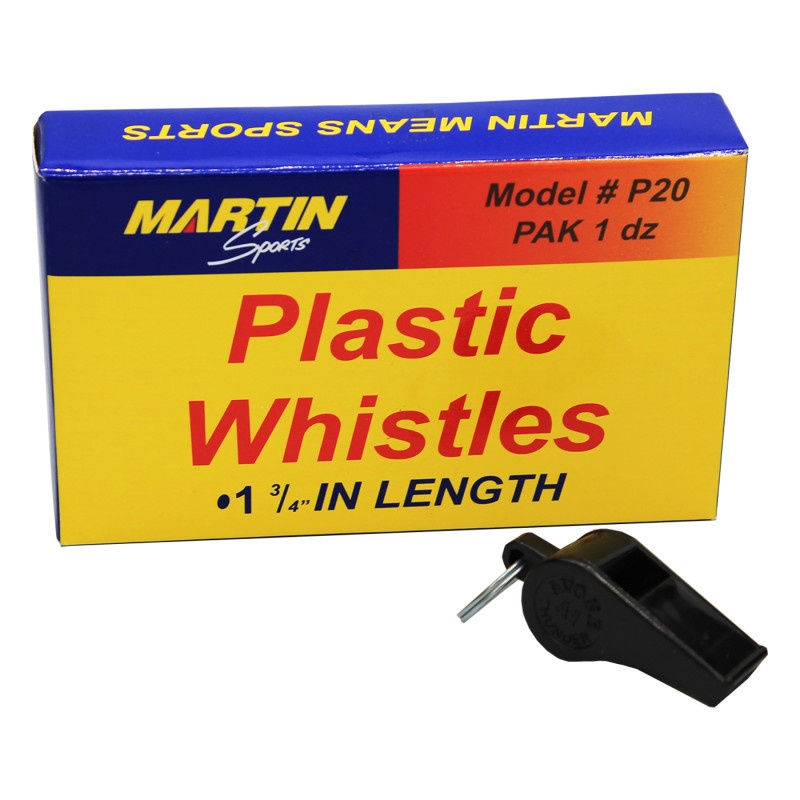 Whistle Small Plastic 12-Pk 1-3/4L Black
