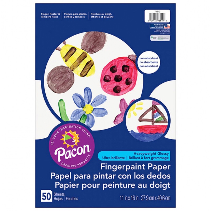 Fingerpaint Paper White 11X16 50 Sheets