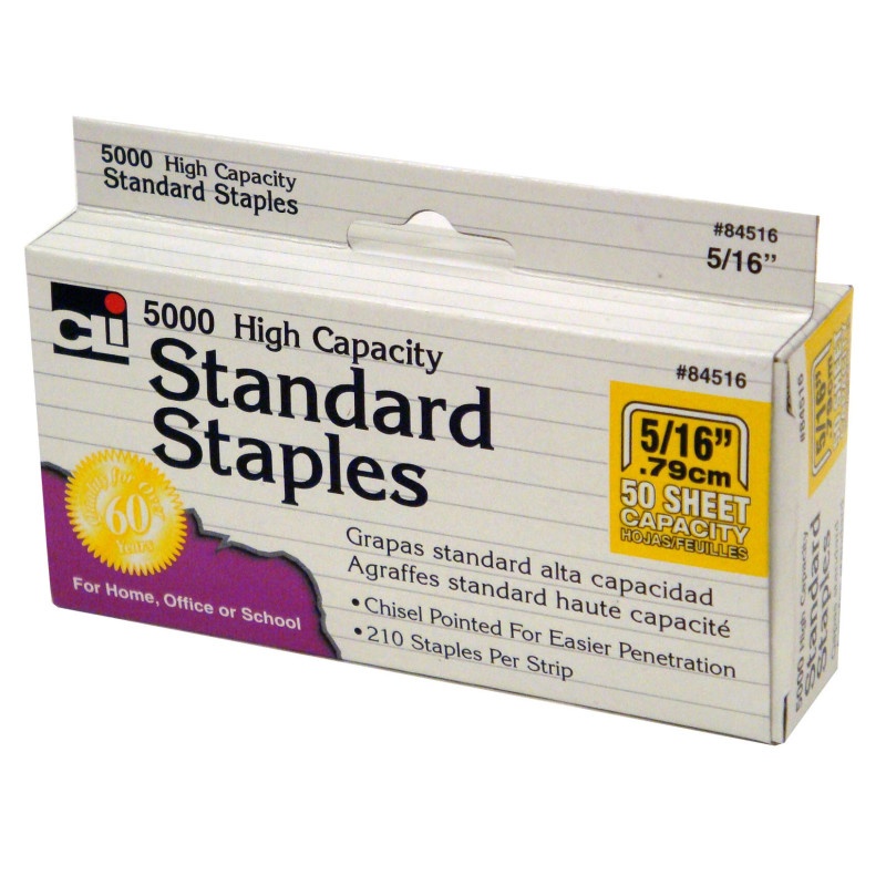 High Capacity Standard Staples 5000 Per Box