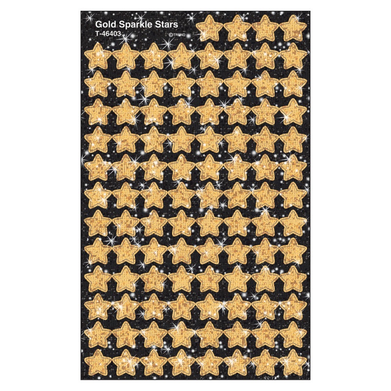 Supershapes Gold Sparkle 400/Pk Stars