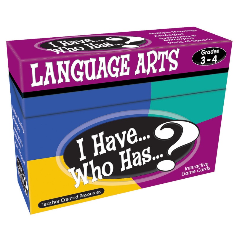 I Have Who Has Language Arts Games Gr 3-4