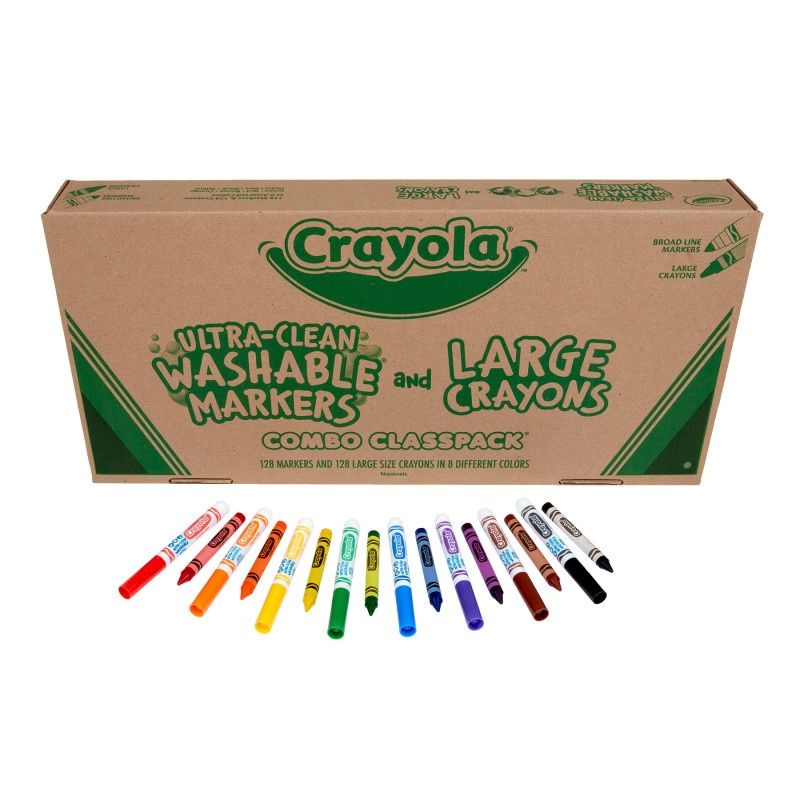 Crayola Large Size Crayons And Markers Classpack