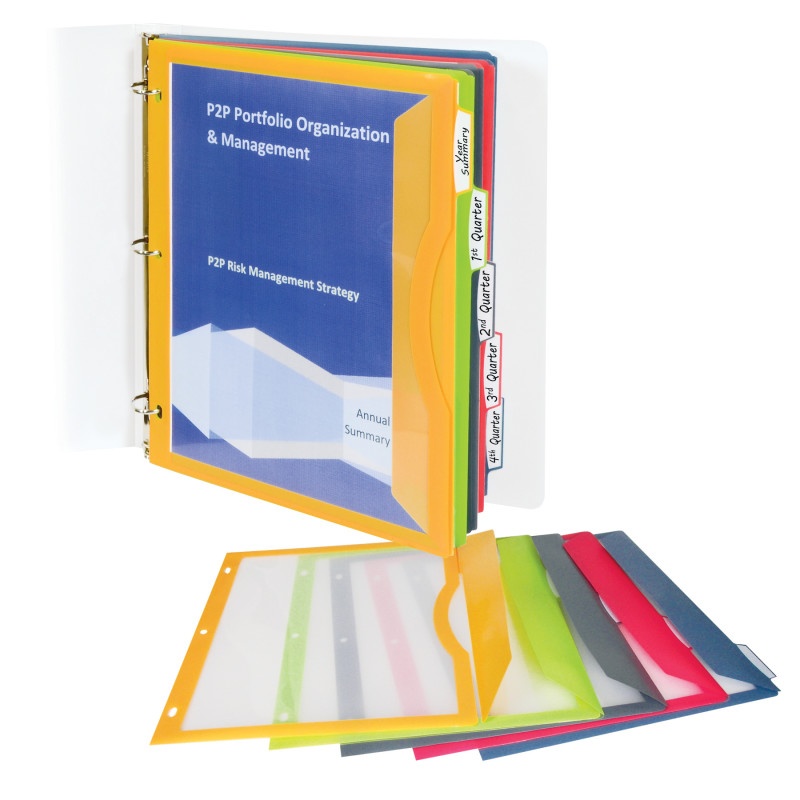 C Line Binder Pockets With Write On Tabs