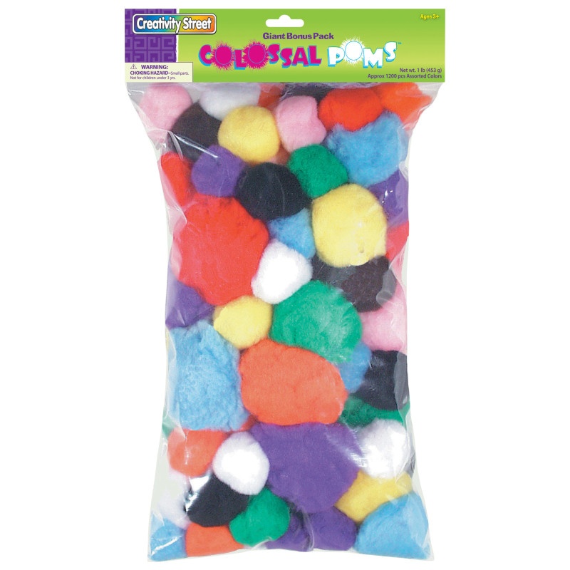 Colossal Poms Approx 1200 Pcs Asst Colors And Sizes