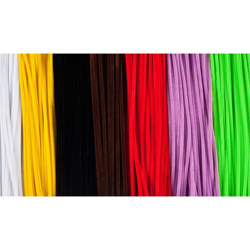 Chenille Stems 6In Asst Clrs