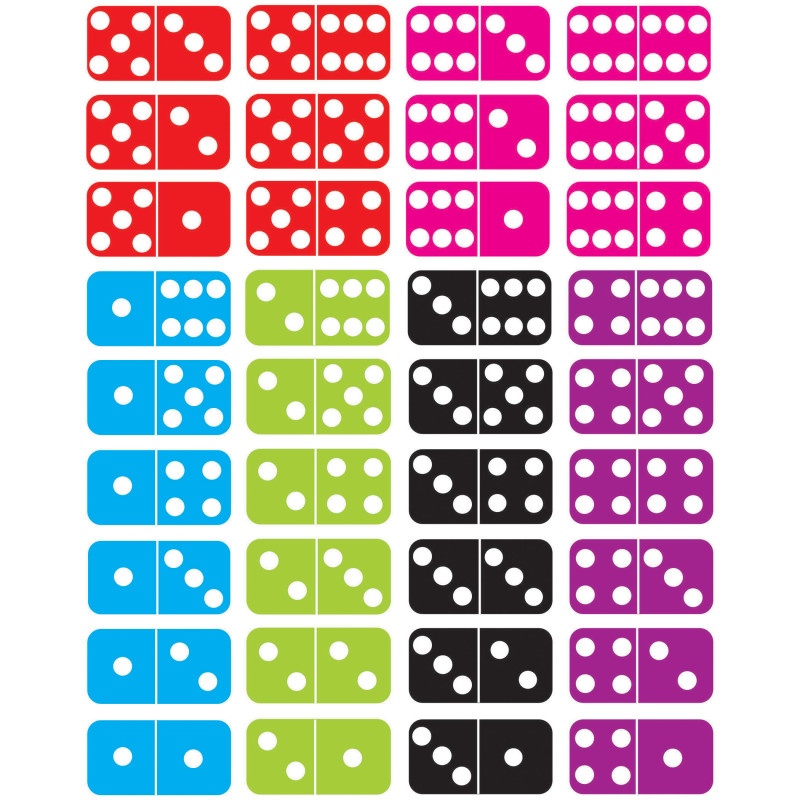 Math Die Cut Magnets Dominoes