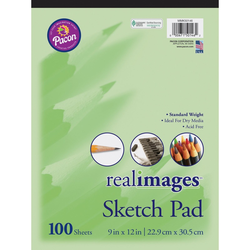 Real Images Sketch Pad Stand Weight 9X12 100 Sheets