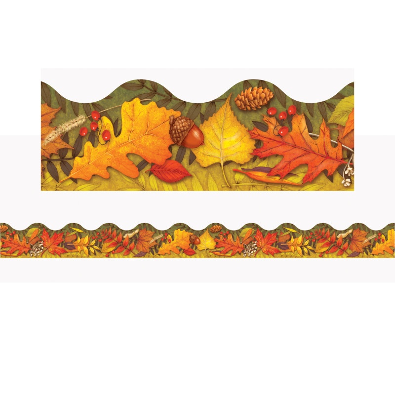Leaves Of Autumn Trimmers Scalloped Edge 12/Pk 2.25 X 39 Total