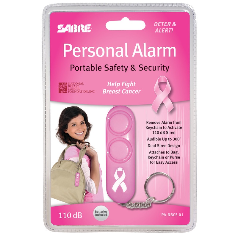 Pink Personal Alarm Supports Nbcf
