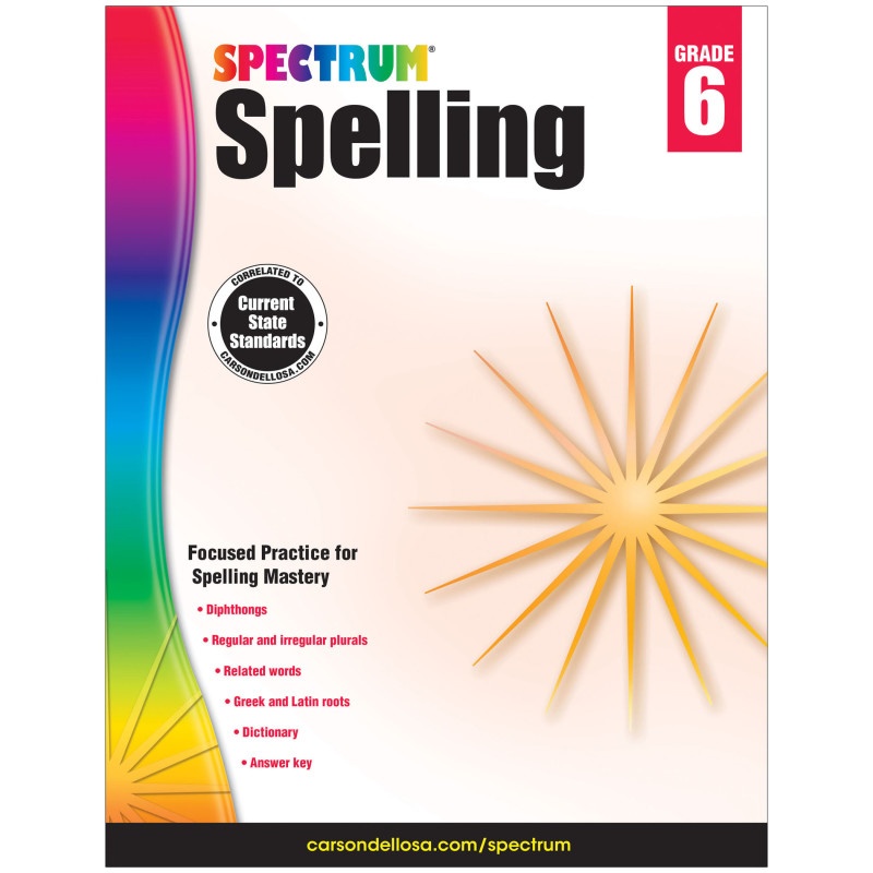 Spectrum Spelling Gr 6
