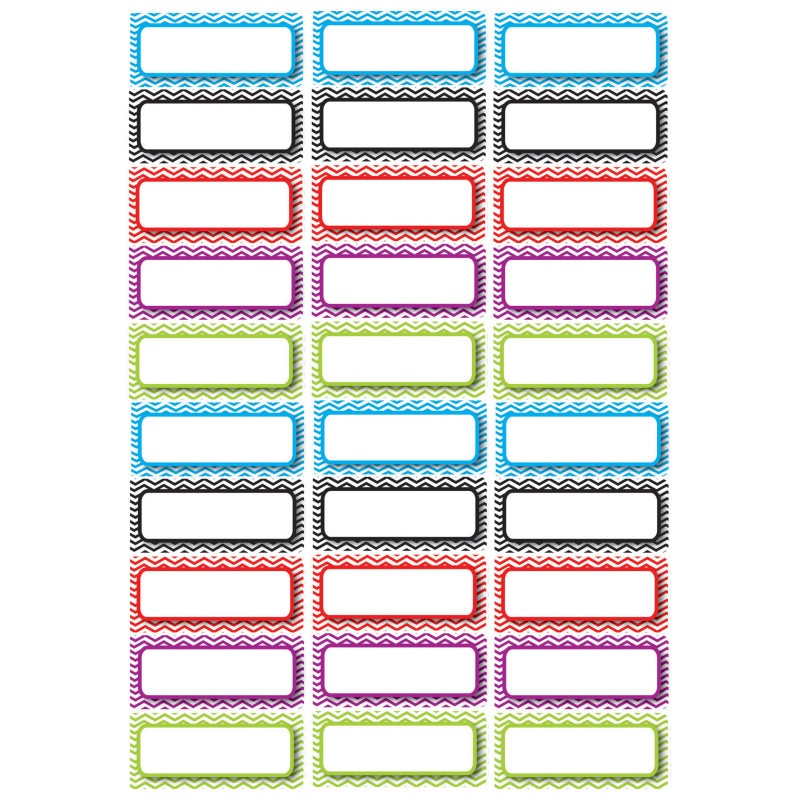 Die Cut Magnets Assorted Color Chevron Nameplates