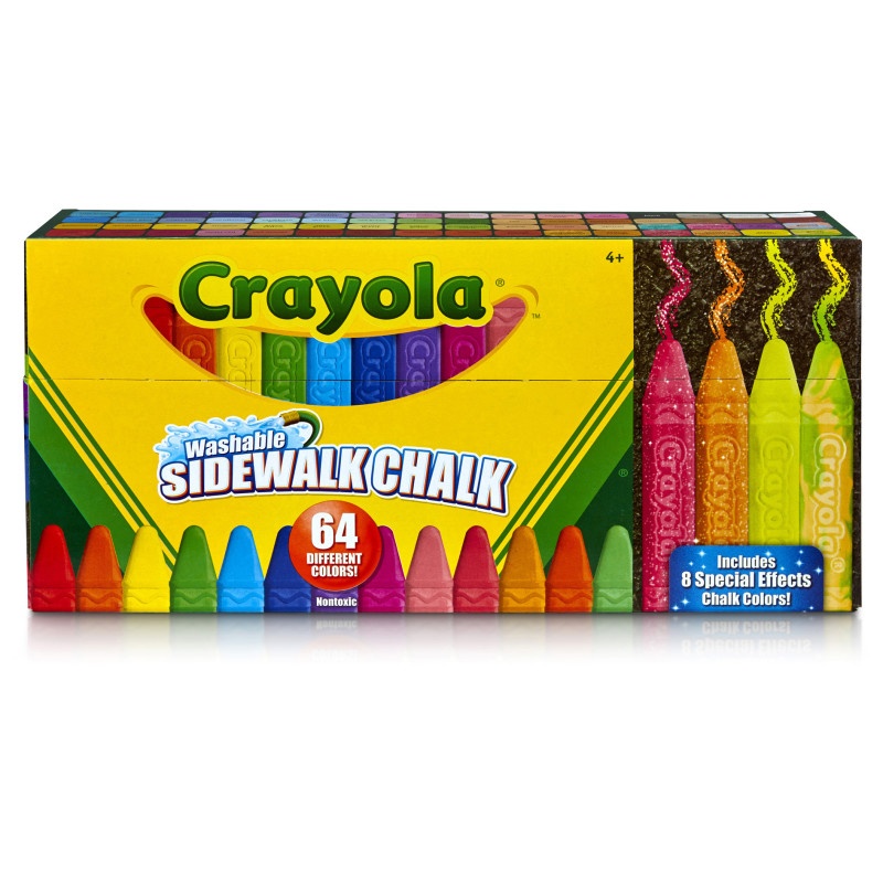 Crayola Wash Sidewalk Chalk 64Pk