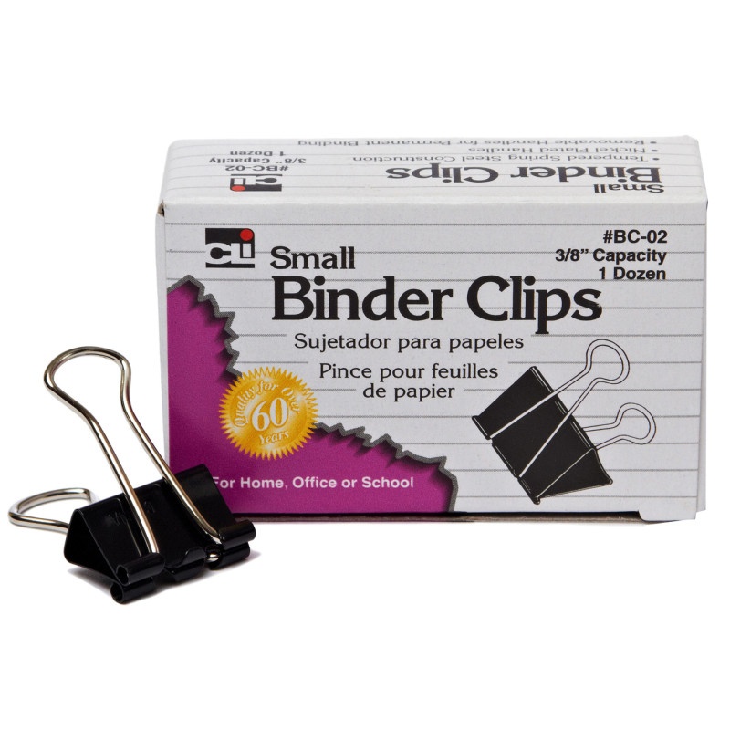 Binder Clips 12Ct Small 3/8In Capacity