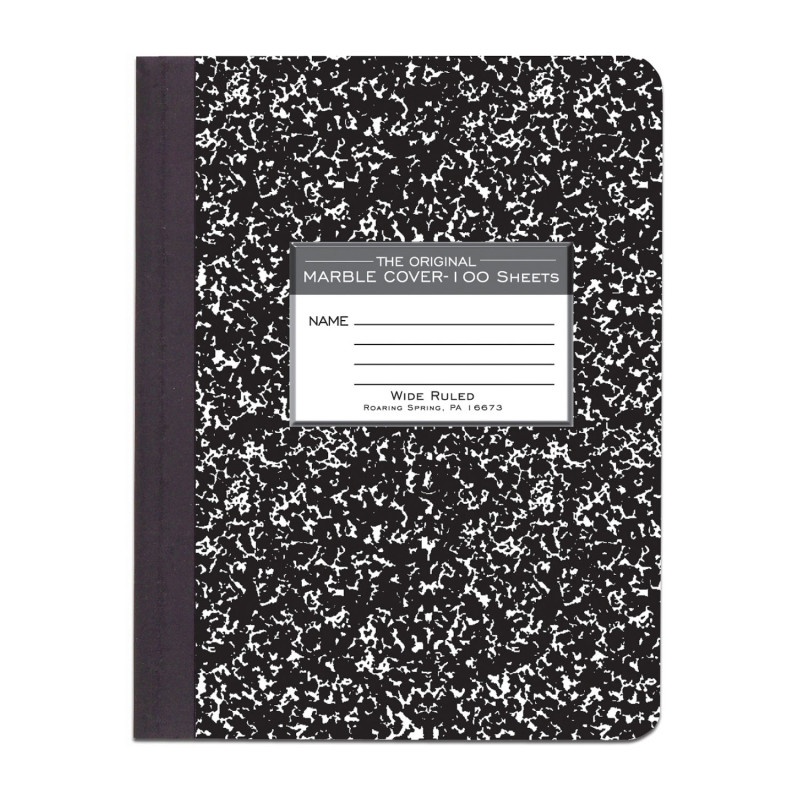 Marble Composition Book Black