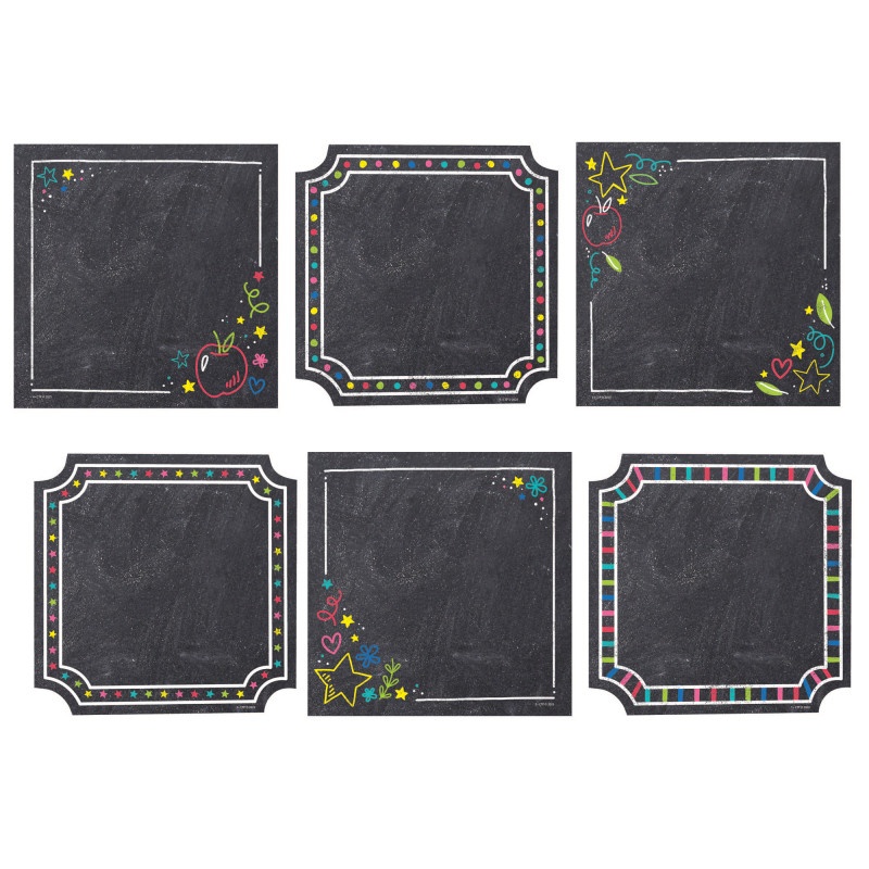 Colorful Chalk Cards 6In Cut Outs Designer