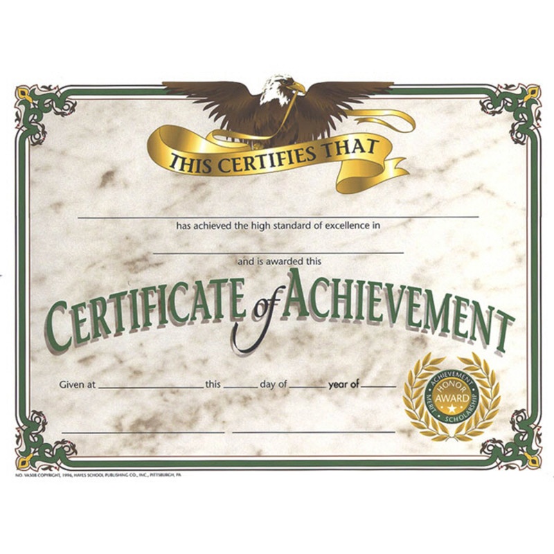 Certificates Of Achievement 30/Pk 8.5 X 11