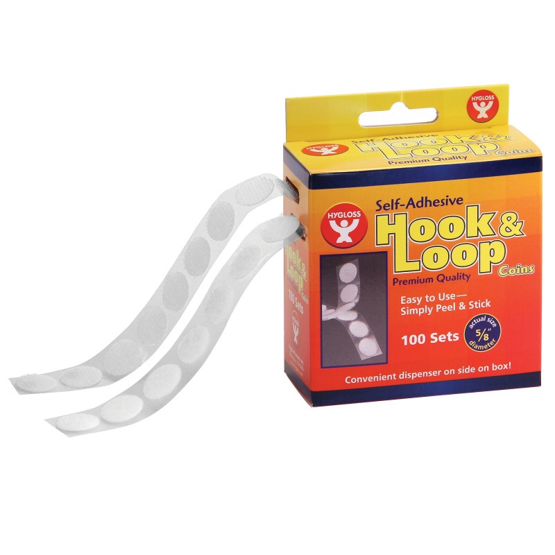 Hook & Loop Fastener 5/8 Coins 100 Sets