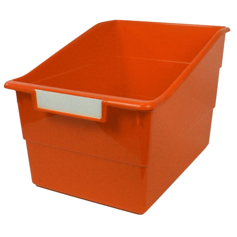 Wide Orange File With Label Holder