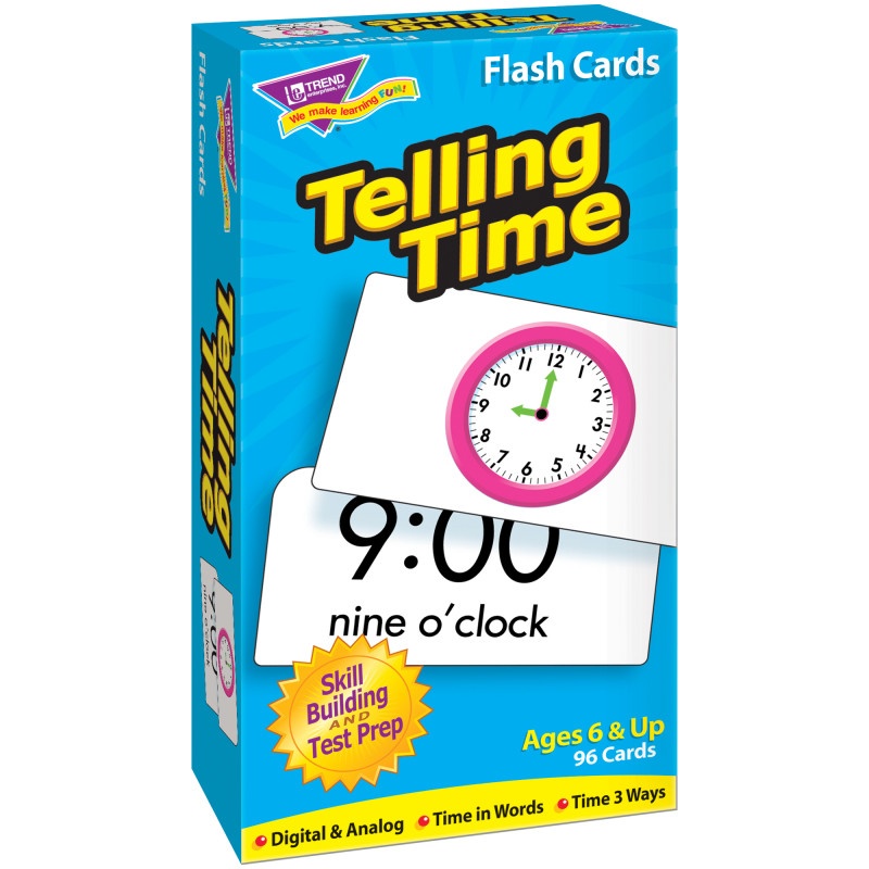 Flash Cards Telling Time 96/Box