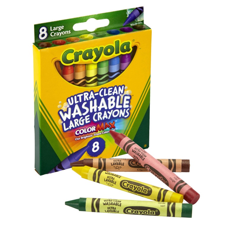 Washable Crayons Large 8Ct Peggable Box