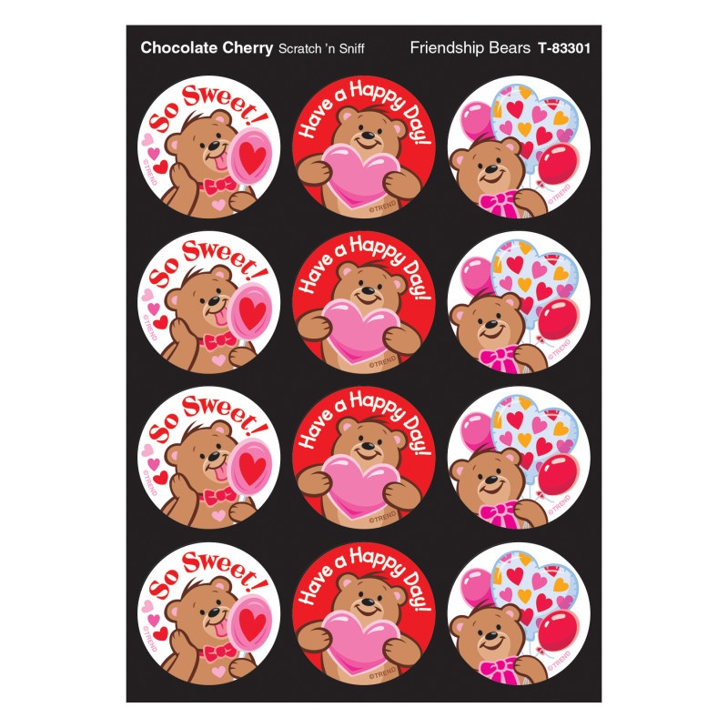 Friendship Bears/Choc Cherry Stinky Stickers