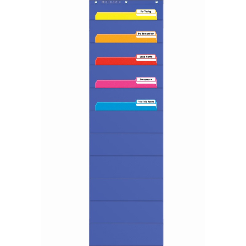 File Organizer Pocket Chart Gr K-5 Blue