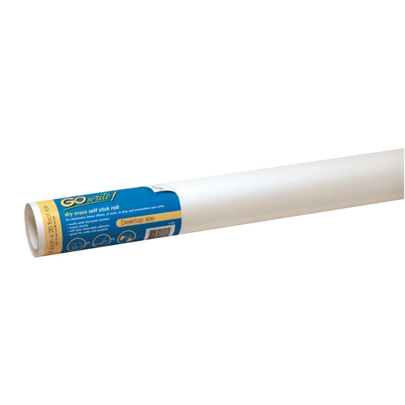 Dry Erase Roll White 18In X 20Ft Self-Adhesive