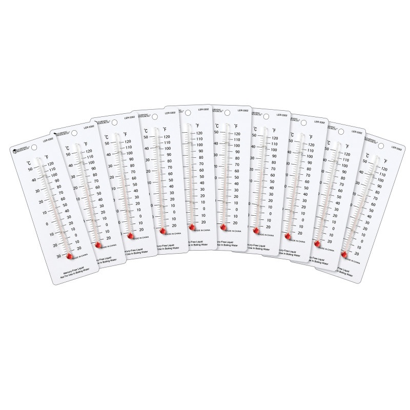 Student Thermometers 10/Pk 2 X 6 Plastic Backing