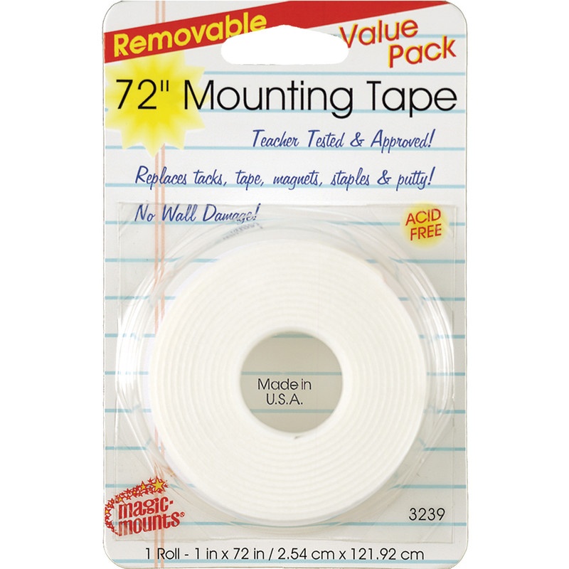 Remarkably Removable Magic Mounting Tape Tabs And Chart Mounts 1X72