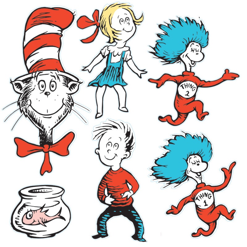 Large Dr Seuss Characters 2-Sided Deco Kit
